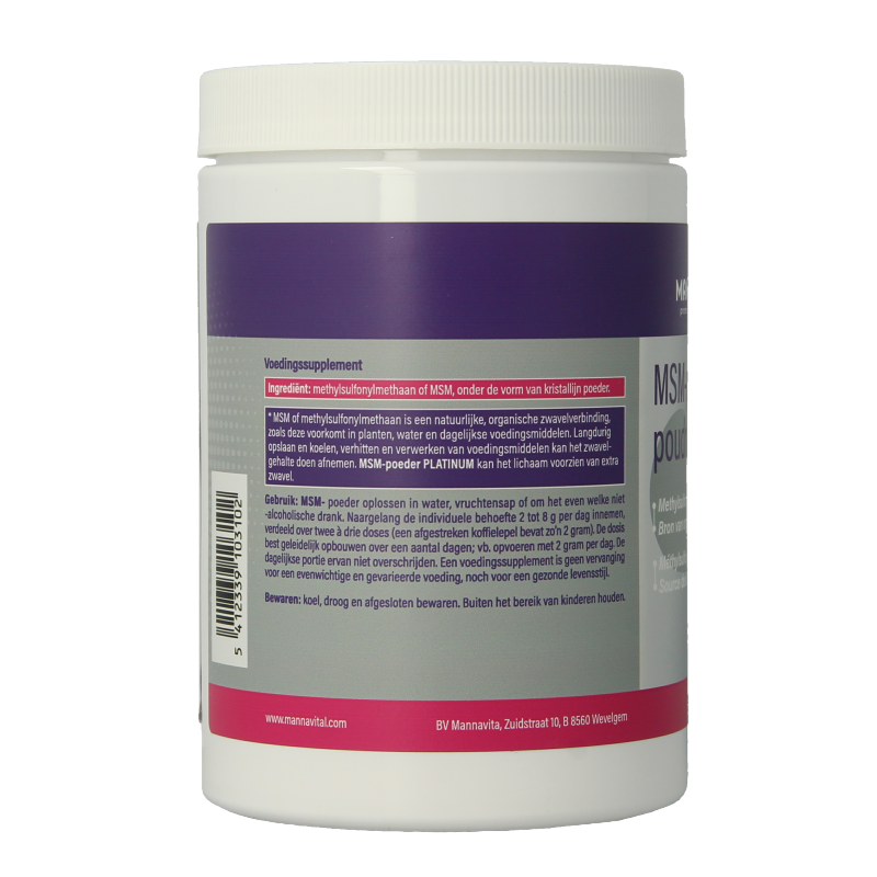 Mannavital MSM poeder platinum - Afbeelding 2