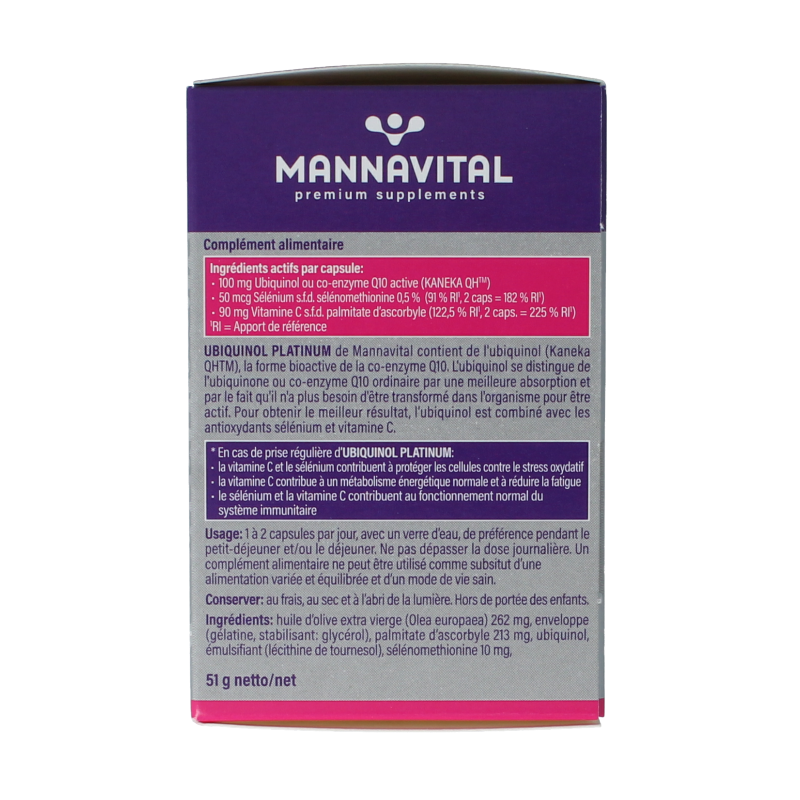Mannavital Ubiquinol platinum - Afbeelding 3