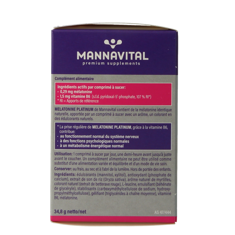 Mannavital Melatonine platinum - Afbeelding 3