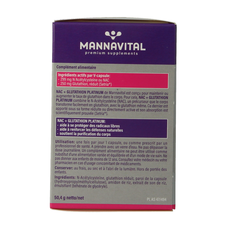 Mannavital NAC + glutathion platinum - Afbeelding 5