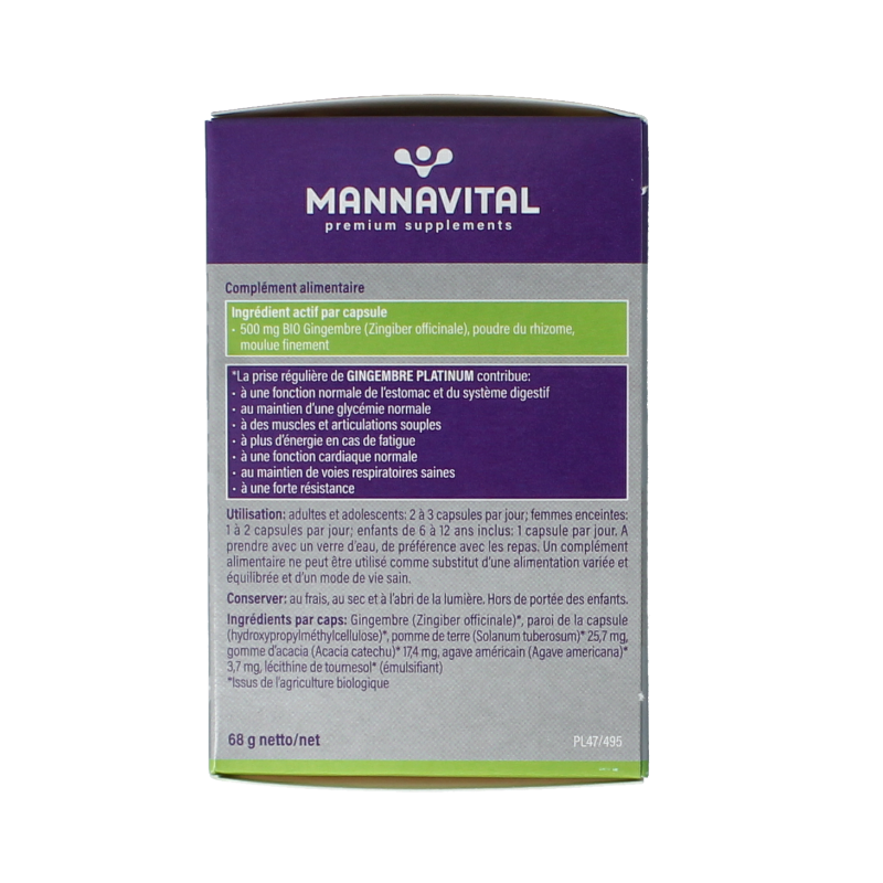 Mannavital Gember platinum bio - Afbeelding 3