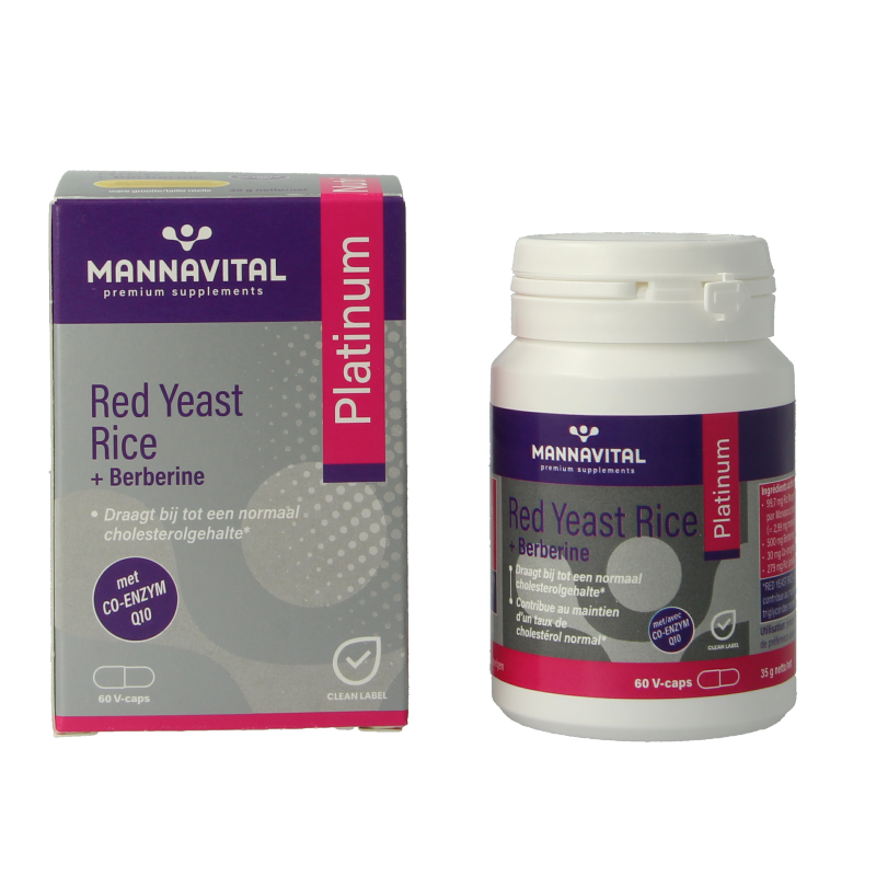 Mannavital Rode rijst + berberine platinum - Afbeelding 2