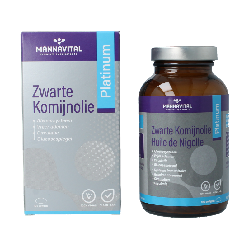 Mannavital Zwarte komijnolie platinum - Afbeelding 2