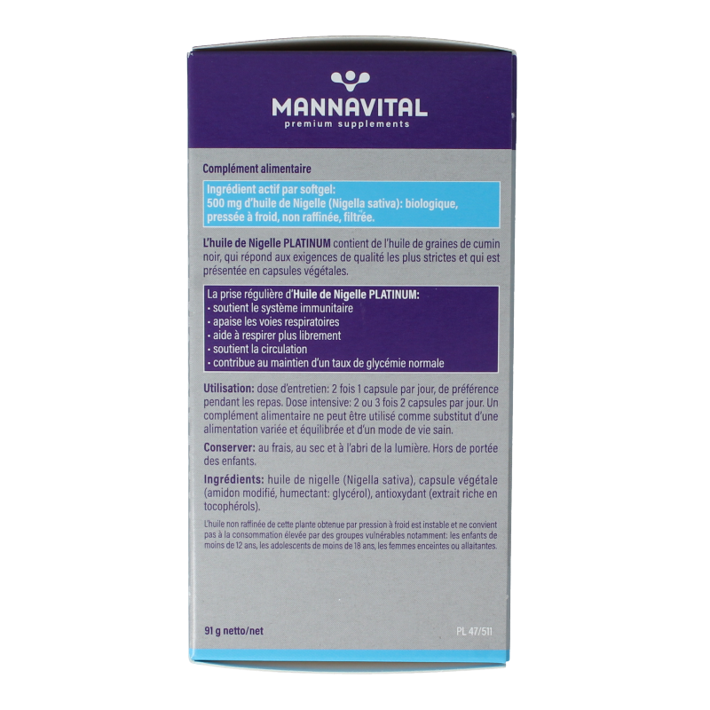 Mannavital Zwarte komijnolie platinum - Afbeelding 3