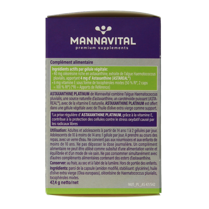 Mannavital Astaxanthine platinum - Afbeelding 3
