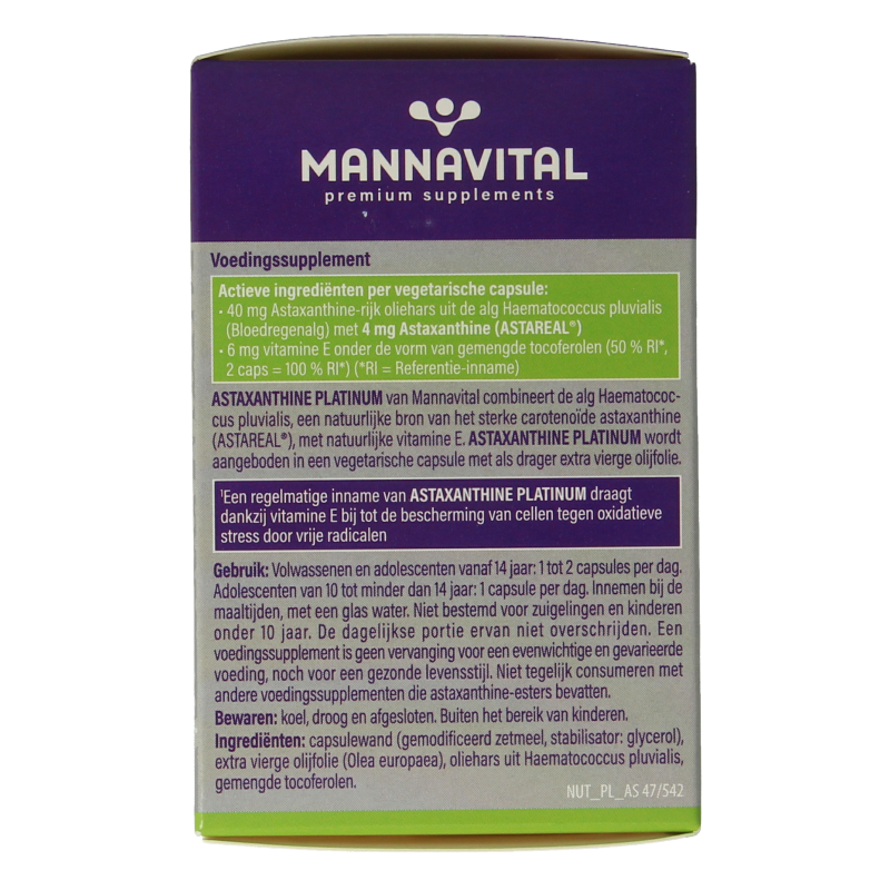 Mannavital Astaxanthine platinum - Afbeelding 6