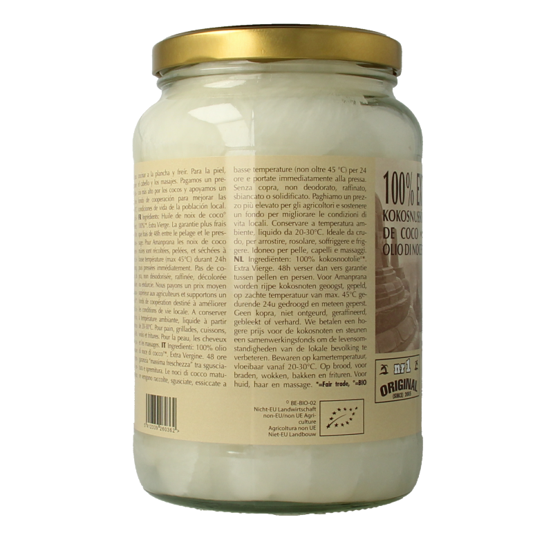 Amanprana Kokosnootolie bio - Afbeelding 2