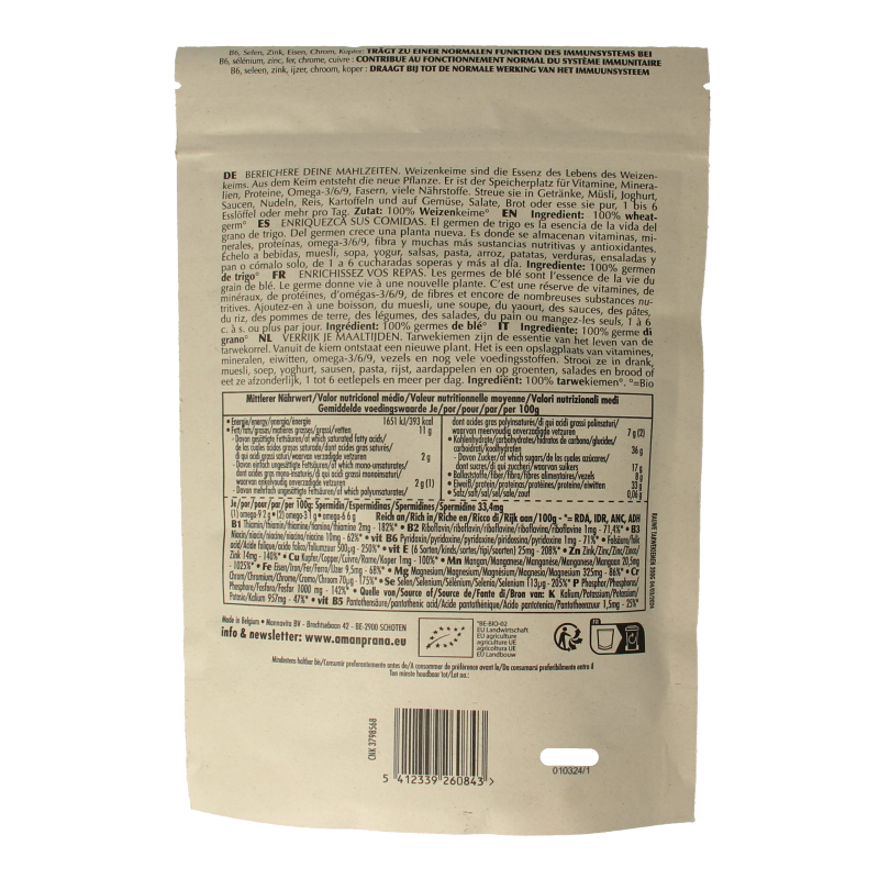 Amanprana Tarwekiemen raw - Afbeelding 2