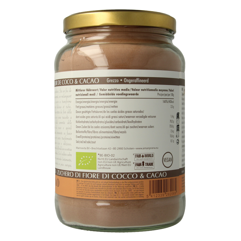 Amanprana Gula java cacao bio - Afbeelding 3