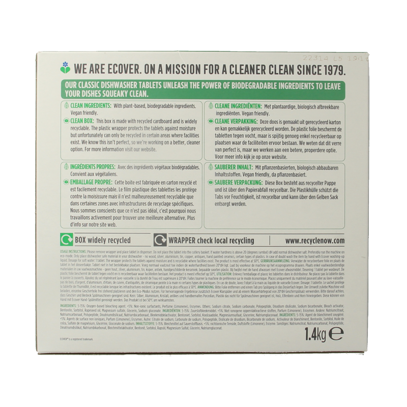 Ecover Vaatwasmachine tabletten - Afbeelding 3