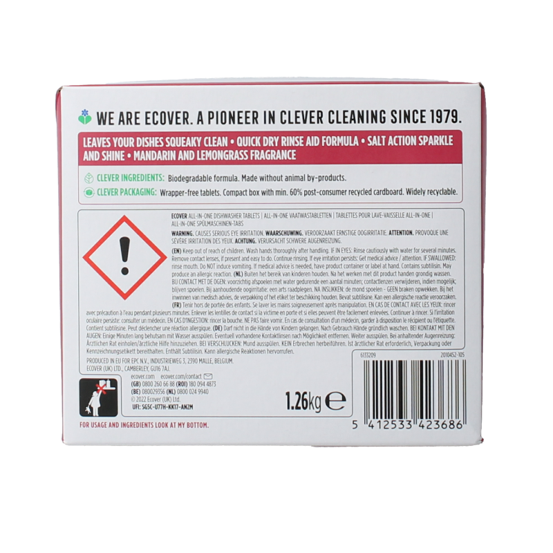 Ecover Vaatwasmachine tabletten all-in-one - Afbeelding 3