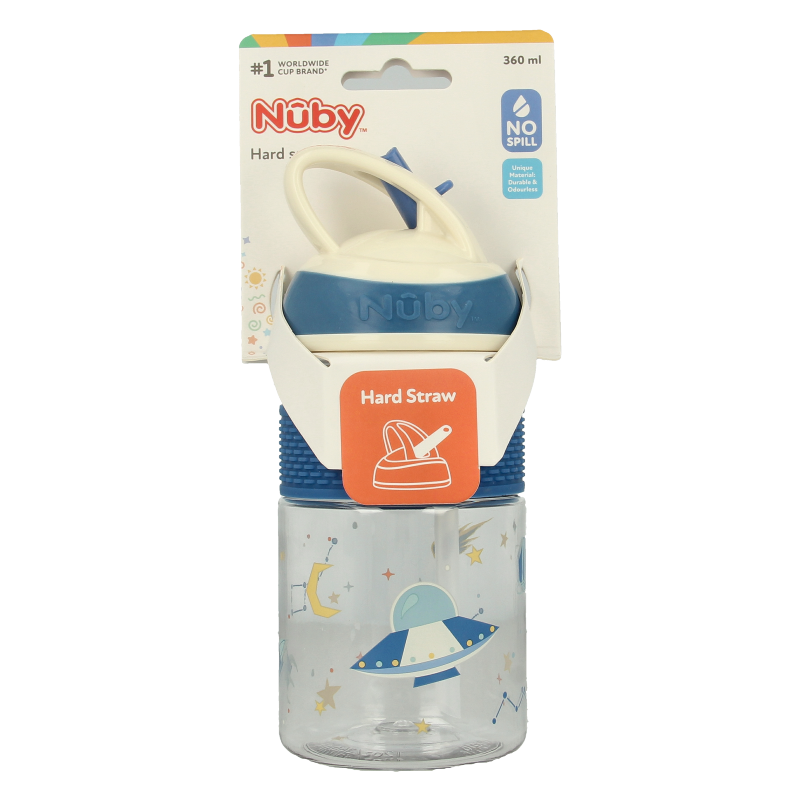 Nuby 2-in-1 Beker tuit hard 360ml 3 jaar assorti
