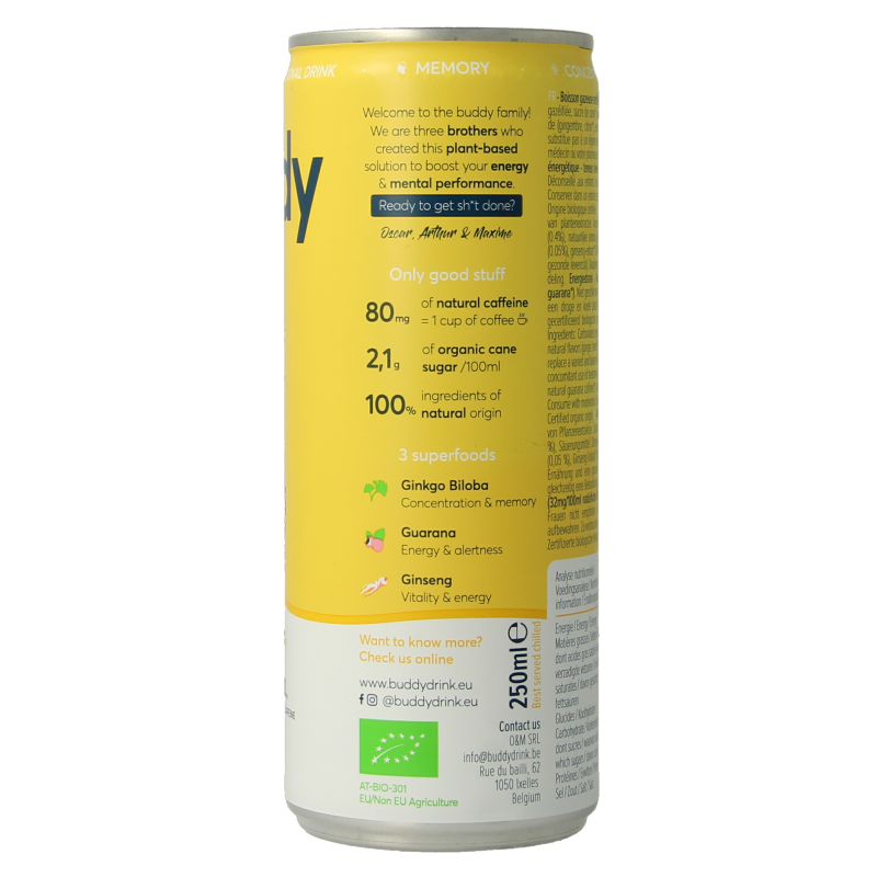 Buddy Drink ginger & lemon bio - Afbeelding 3