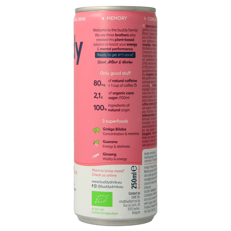 Buddy Drink pomegranate hibiscus bio - Afbeelding 3