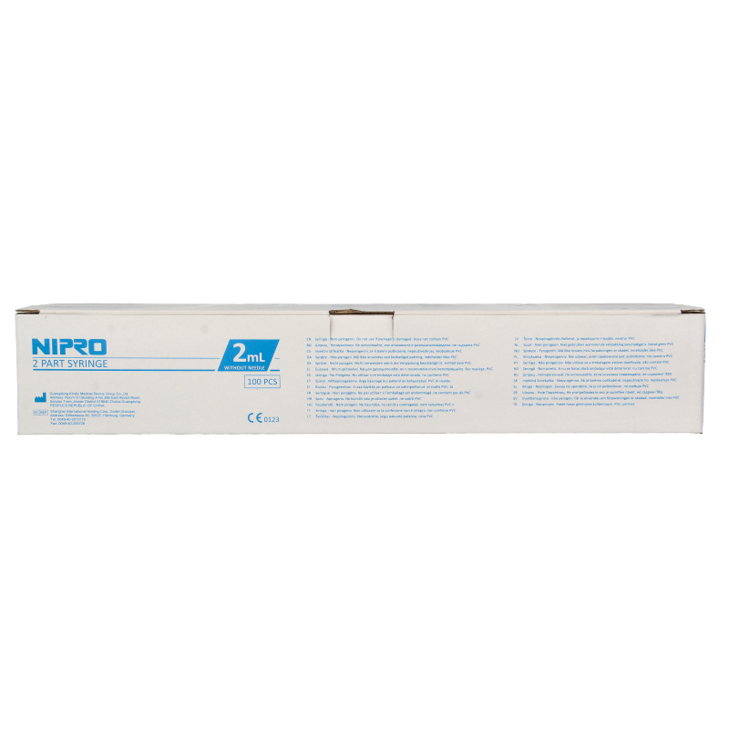 Nipro Injectiespuit 2-delig centrisch 2ml