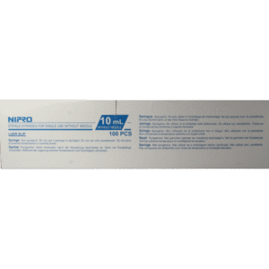 Nipro Injectiespuit luer 10ml 3-delig