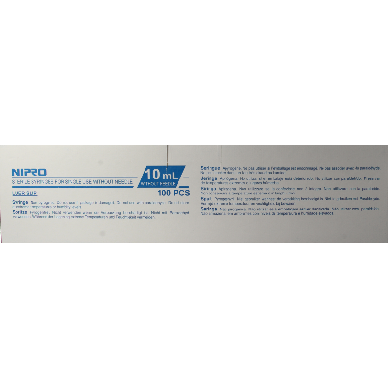 Nipro Injectiespuit luer 10ml 3-delig