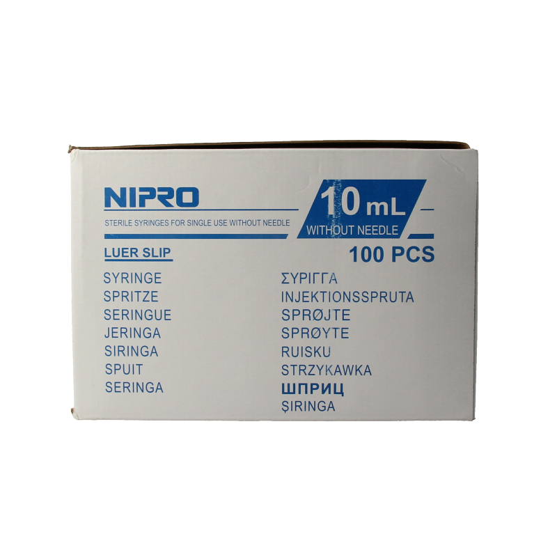 Nipro Injectiespuit luer 10ml 3-delig - Afbeelding 3