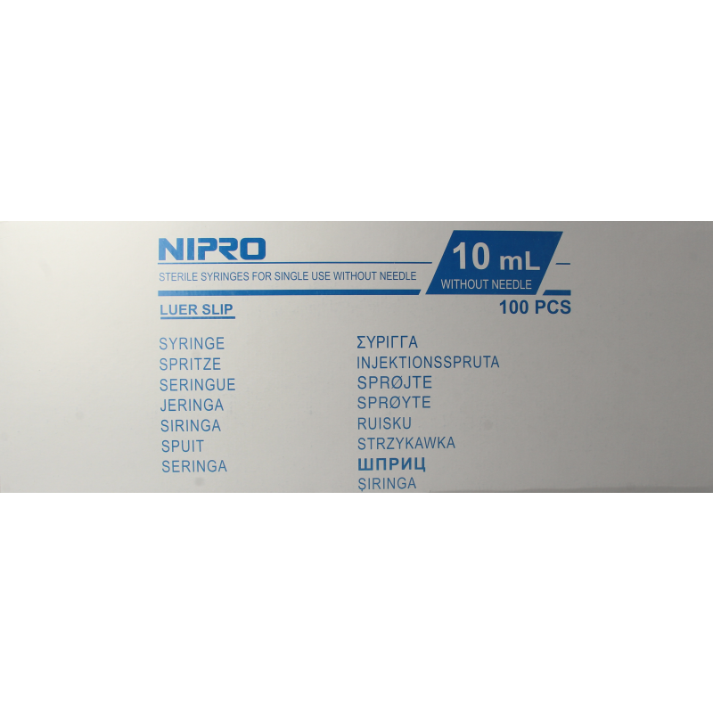 Nipro Injectiespuit luer 10ml 3-delig - Afbeelding 4