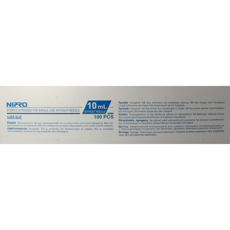 Nipro Injectiespuit luer 10ml 3-delig - Afbeelding 5