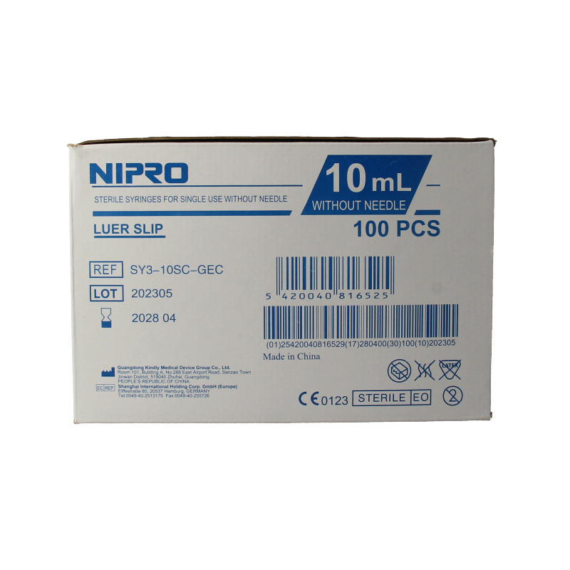 Nipro Injectiespuit luer 10ml 3-delig - Afbeelding 6