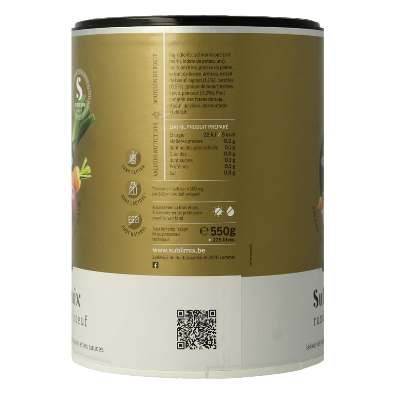 Sublimix Rundvleesbouillon glutenvrij - Afbeelding 2