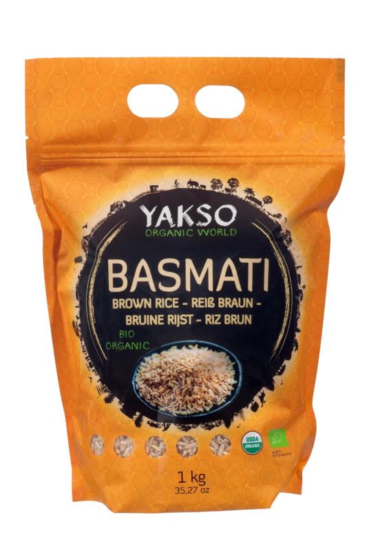 Yakso Basmati rijst bruin bio