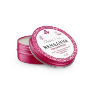 Ben & Anna Natural deodorant creme pink grapefruit blikje