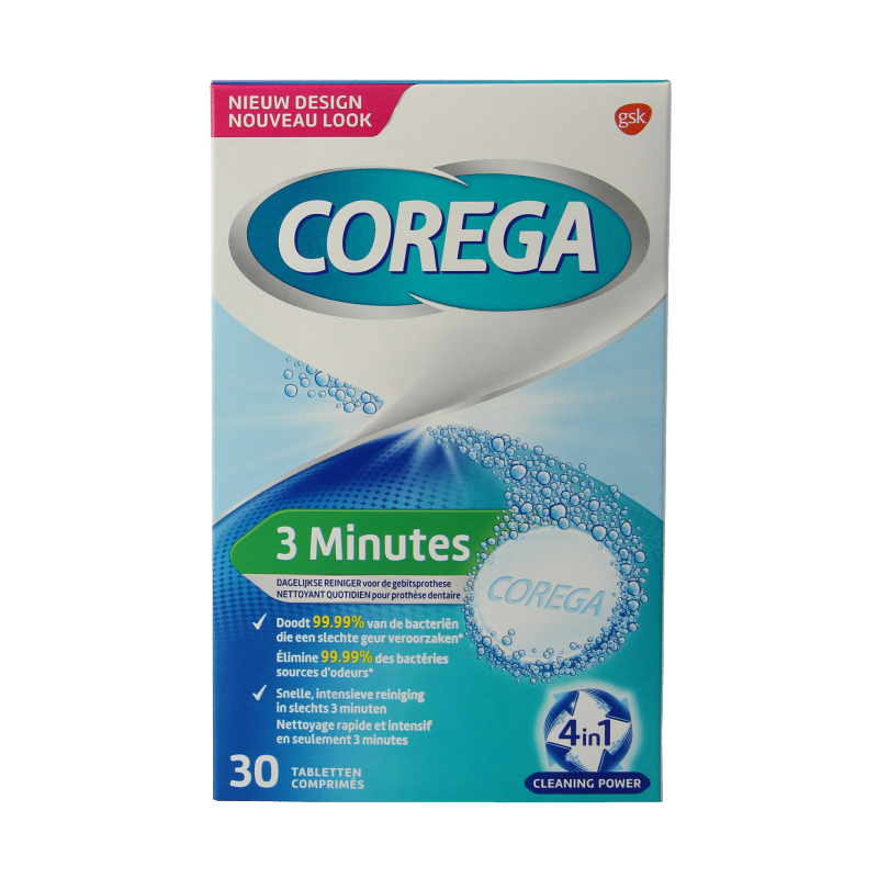 Corega Tabletten 3 minuten
