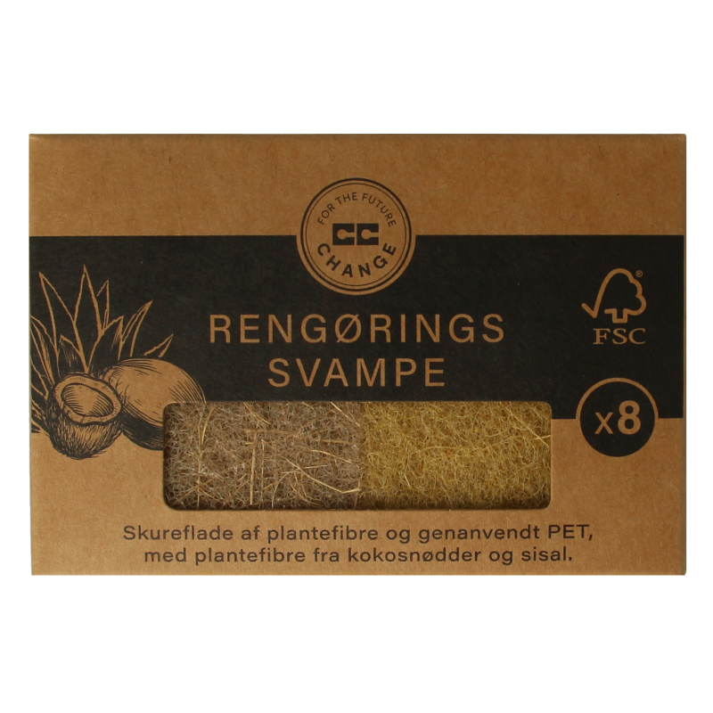 CC Hansen Kleine schuursponsjes plantenvezels uit kokosnoot