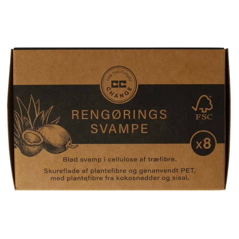 CC Hansen Kleine schuursponsjes plantenvezels uit kokosnoot - Afbeelding 2