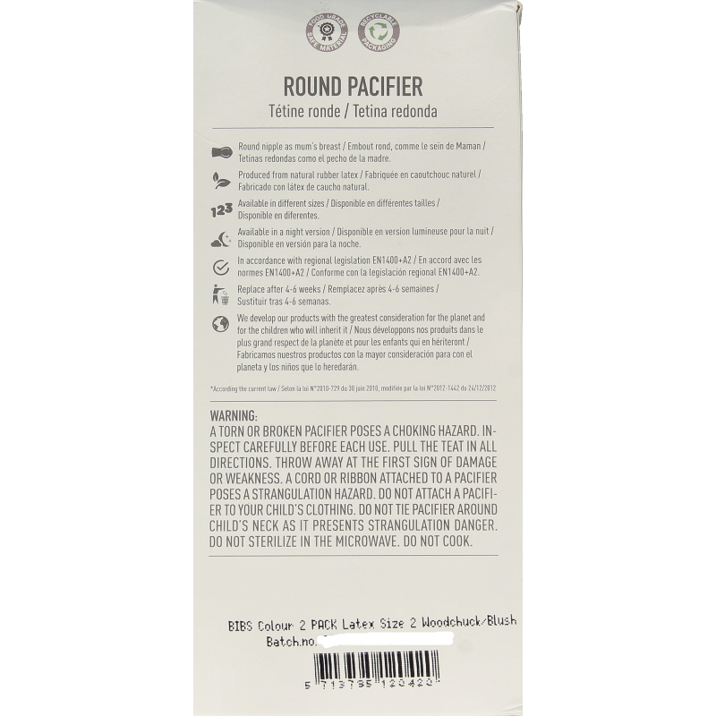 Bibs Fopspeen maat 2 woodchuck/blush 2 pack - Afbeelding 3