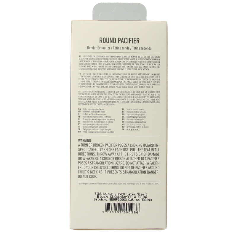 Bibs Fopspeen maat 3 blush vanilla night - Afbeelding 3