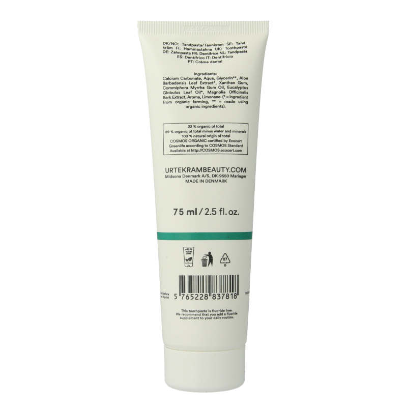 Urtekram Tandpasta eucalyptus - Afbeelding 2