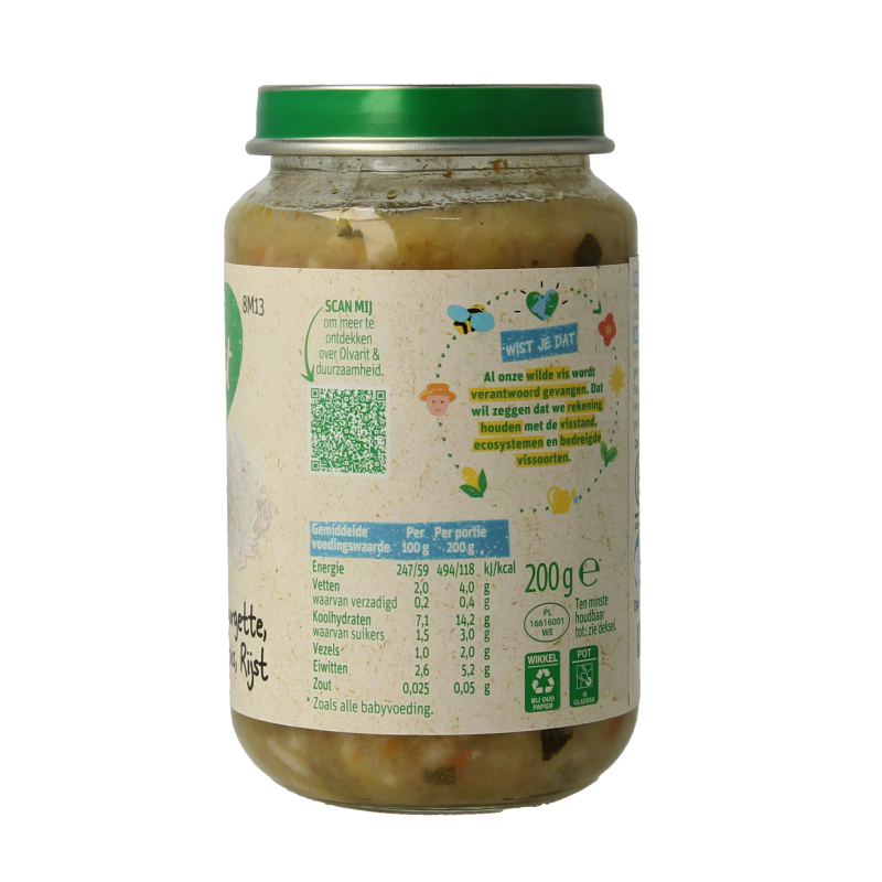 Olvarit Courgette witvis rijst 8M13 - Afbeelding 3