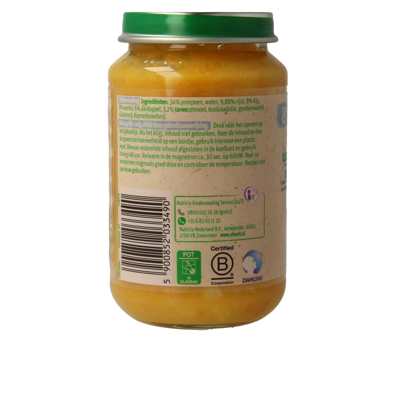 Olvarit Pompoen kip rijst 8M14 - Afbeelding 3