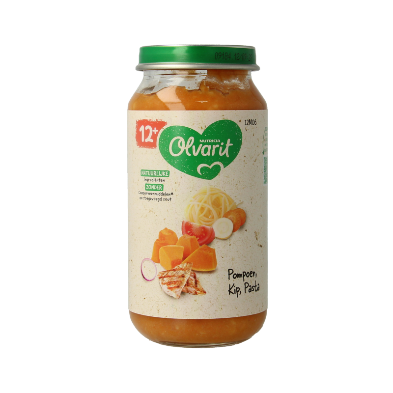 Olvarit Pompoen kip pasta 12M06
