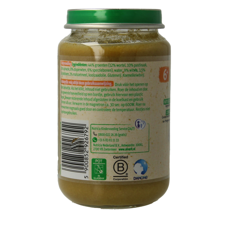 Olvarit Spinazie witvis rijst 6M10 - Afbeelding 3