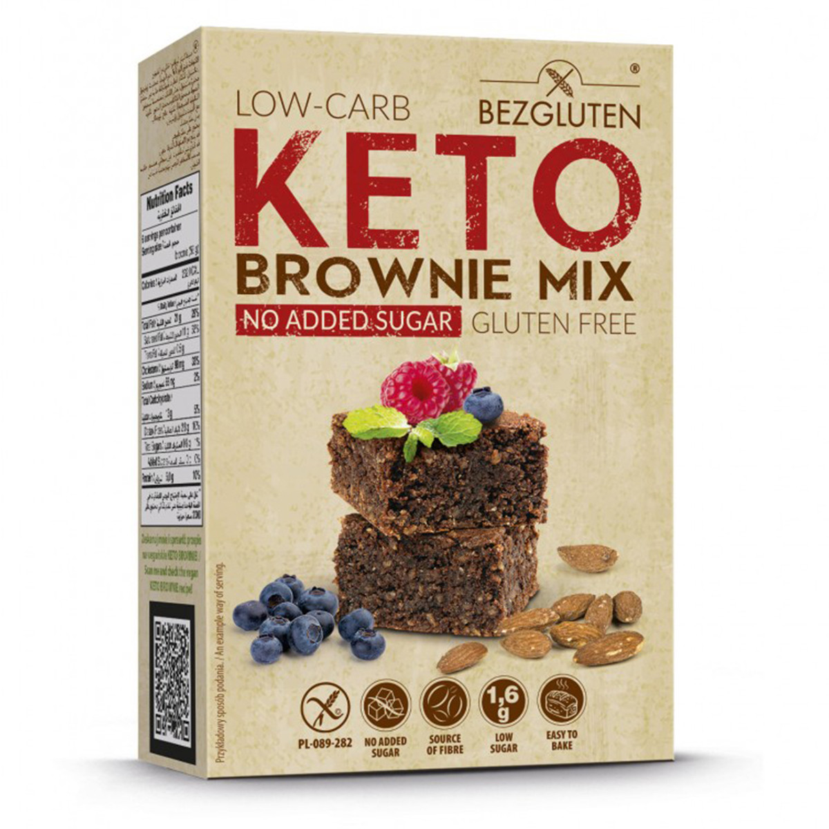 Bezgluten Keto brownie mix glutenvrij
