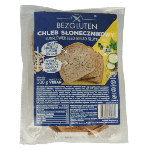 Bezgluten Zonnebloempittenbrood gesneden glutenvrij