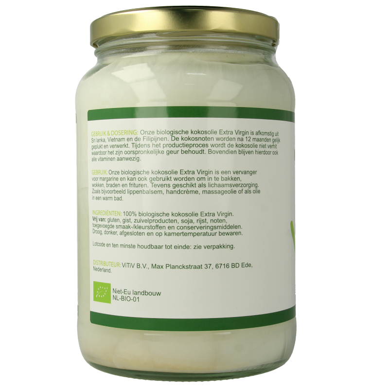 Vitiv Kokosolie extra virgin bio - Afbeelding 2