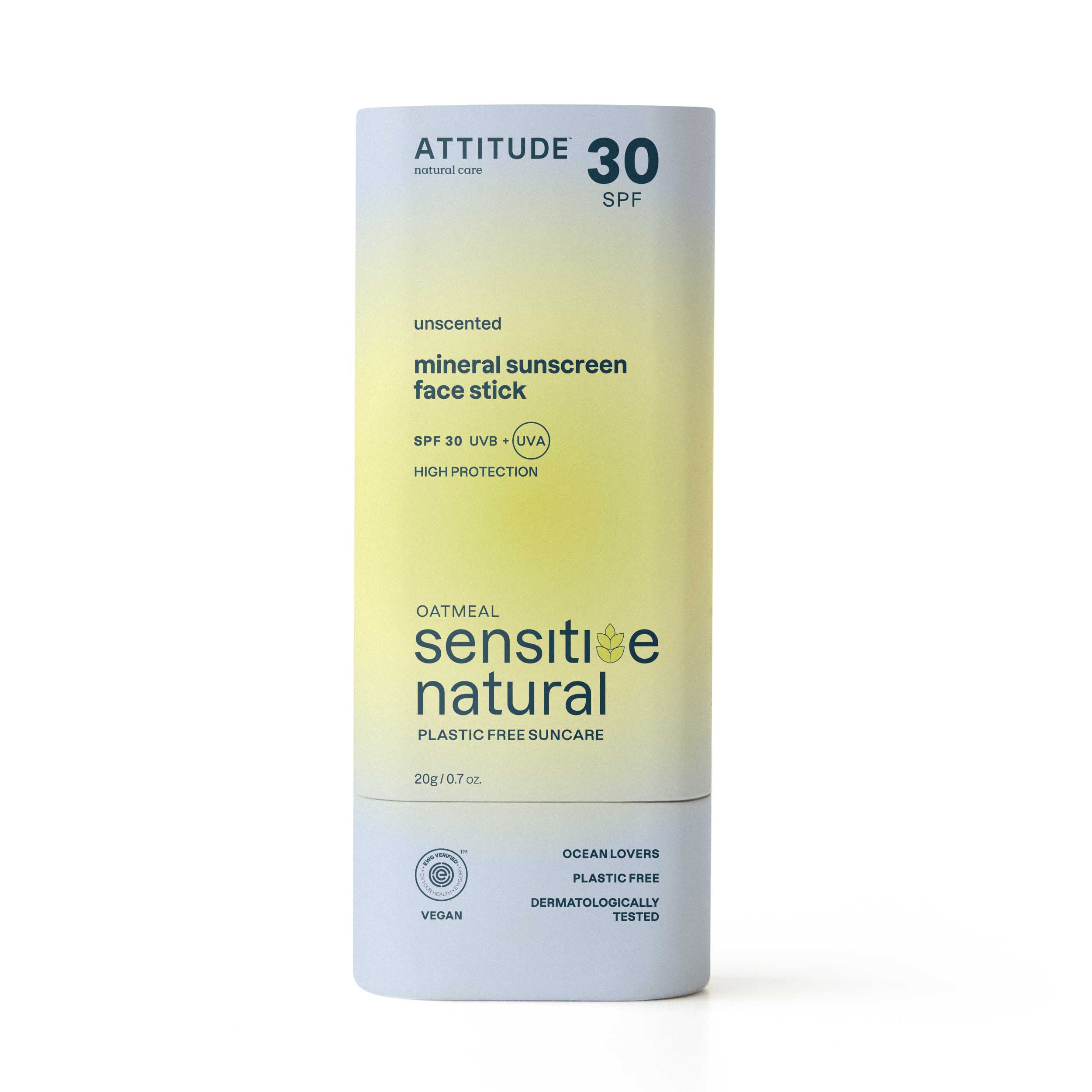 Attitude Sunly gezichtszonnebrandstick SPF30 gevoelige huid