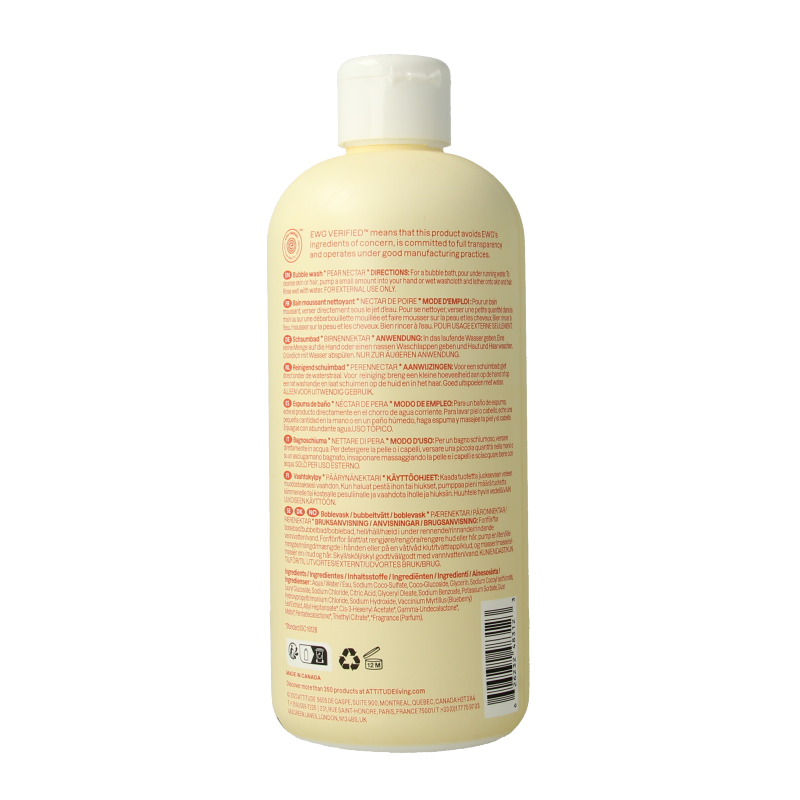 Attitude Bubbelzeep baby leaves pear nectar - Afbeelding 2