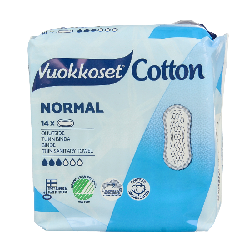 Vuokkoset Maandverband normaal organisch katoen