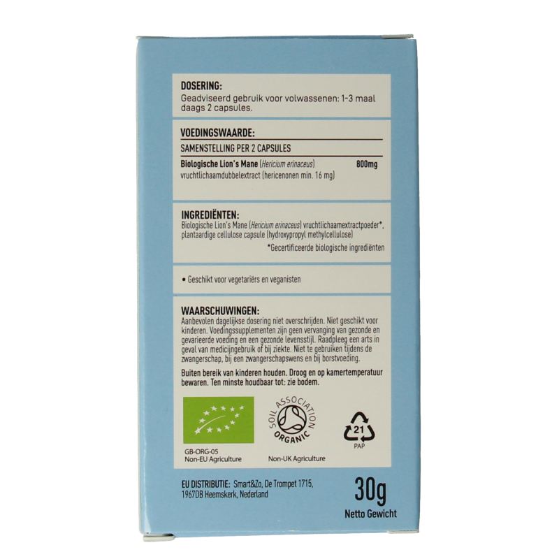 Mushrooms for Life Lion's mane bio - Afbeelding 4