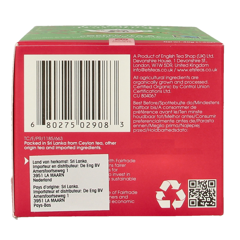 English Tea Shop Green tea pomegranate bio - Afbeelding 6