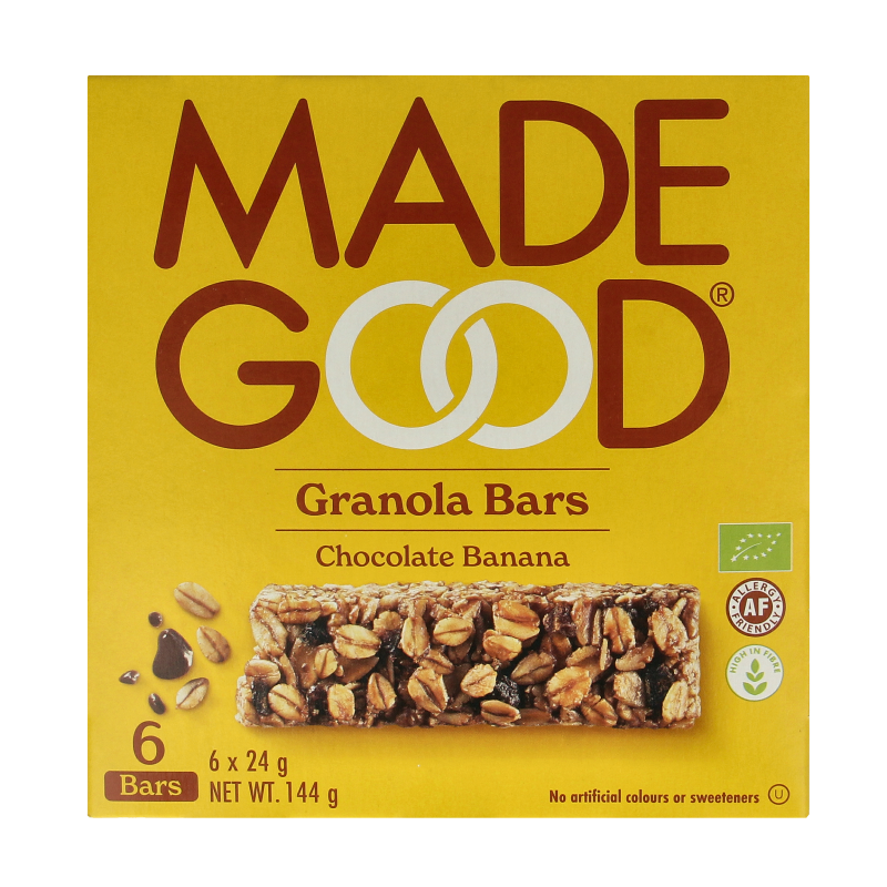 Made Good Granola bar chocolate banana 24 gram bio
