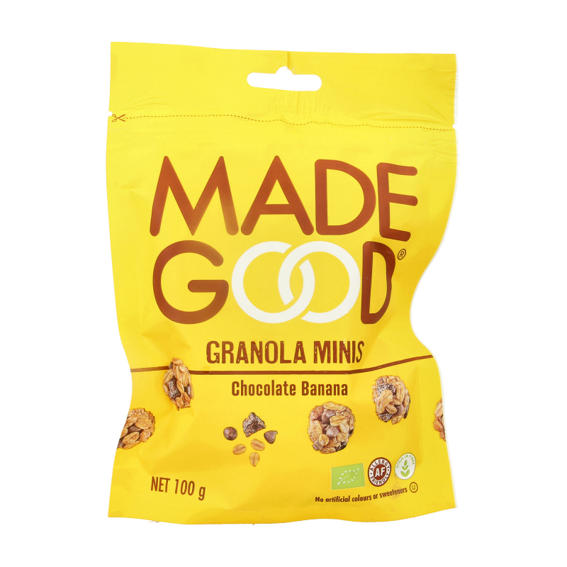 Made Good Granola minis chocolate banana bio