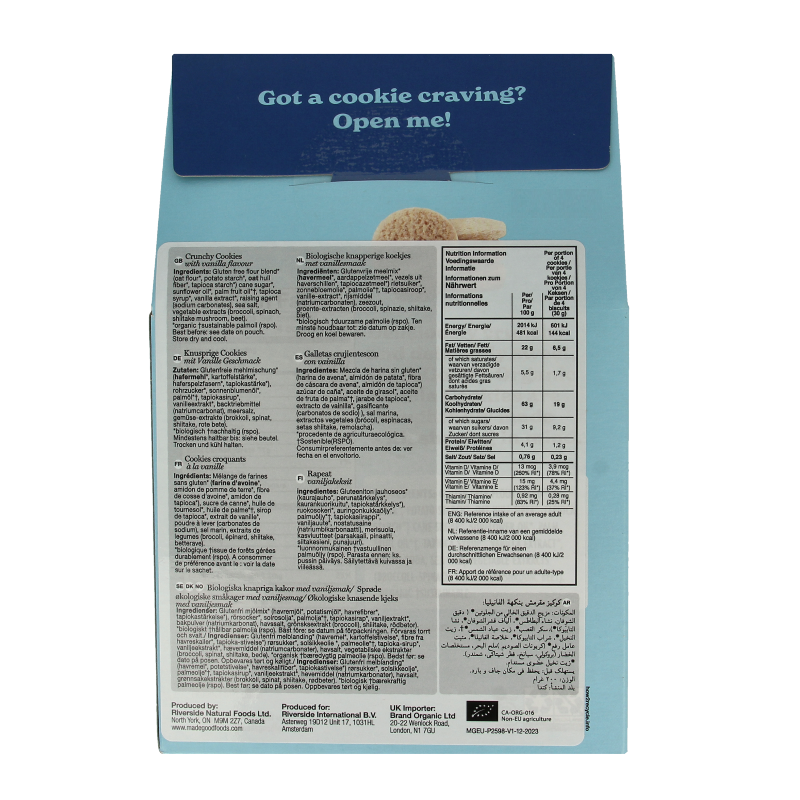 Made Good Crunchy cookies vanilla bio - Afbeelding 3
