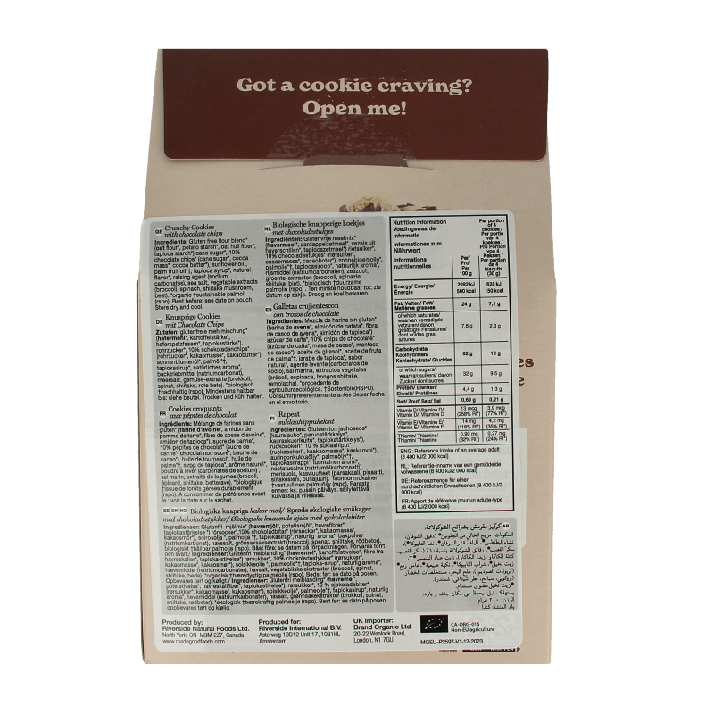 Made Good Crunchy cookies chocolate chip bio - Afbeelding 3